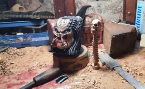 Wooden Carving Predator Pipe