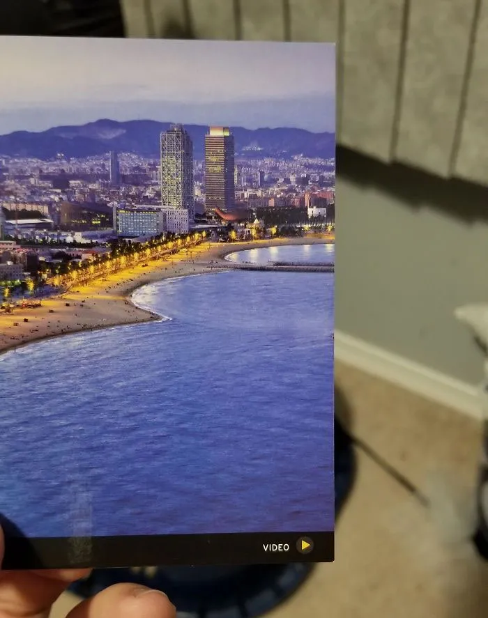 My Postcard From Barcelona Has A Link To A Video