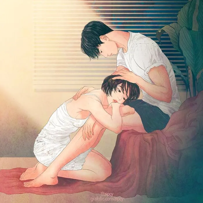 Korean Illustrator Captures Love And Intimacy So Well That You Can Almost Feel It (Part 2)