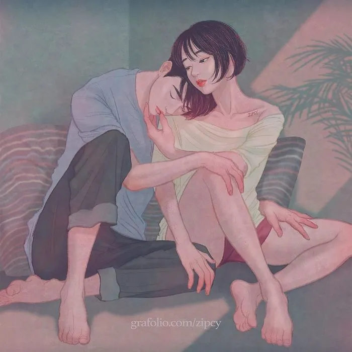 Korean Illustrator Captures Love And Intimacy So Well That You Can Almost Feel It (Part 2)
