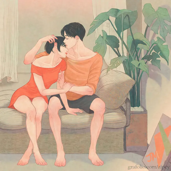 Korean Illustrator Captures Love And Intimacy So Well That You Can Almost Feel It (Part 2)