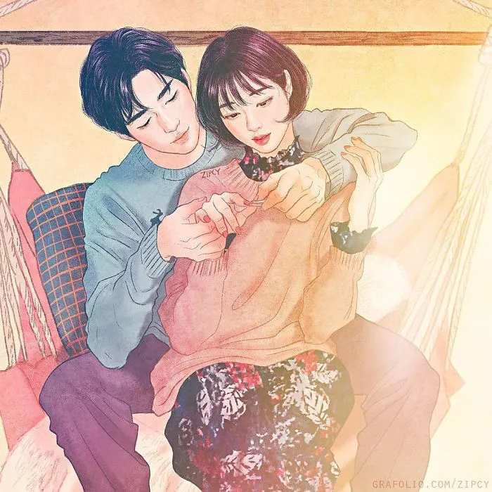 Korean Illustrator Captures Love And Intimacy So Well That You Can Almost Feel It (Part 2)