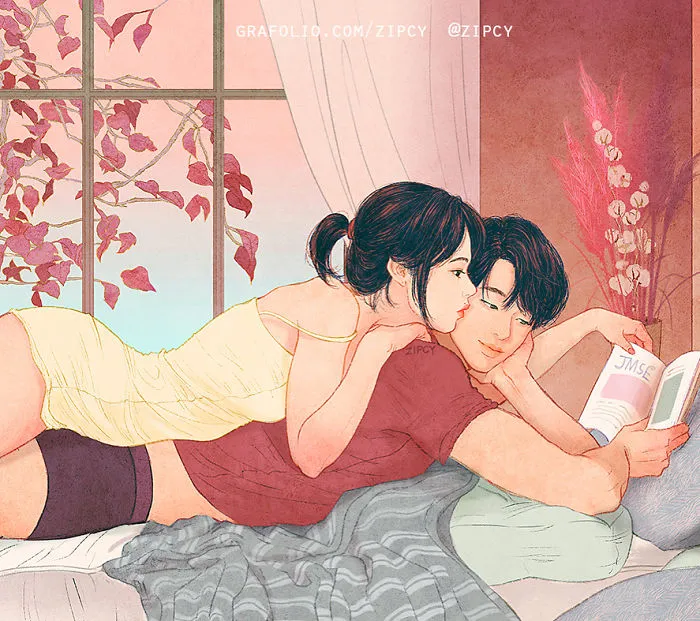Korean Illustrator Captures Love And Intimacy So Well That You Can Almost Feel It (Part 2)