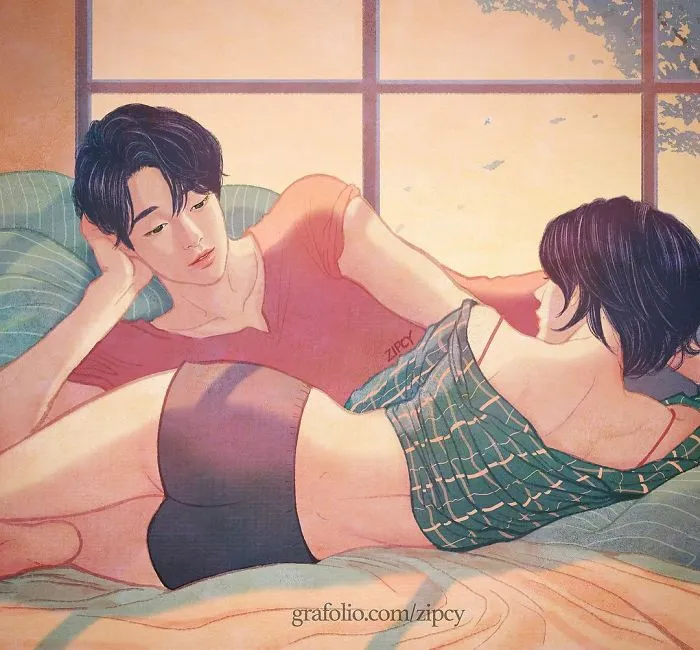 Korean Illustrator Captures Love And Intimacy So Well That You Can Almost Feel It (Part 2)