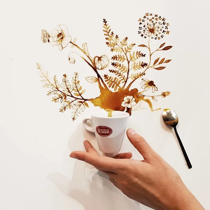 Coffee And Tea Turned Into Beautiful Art By Giulia Bernardelli