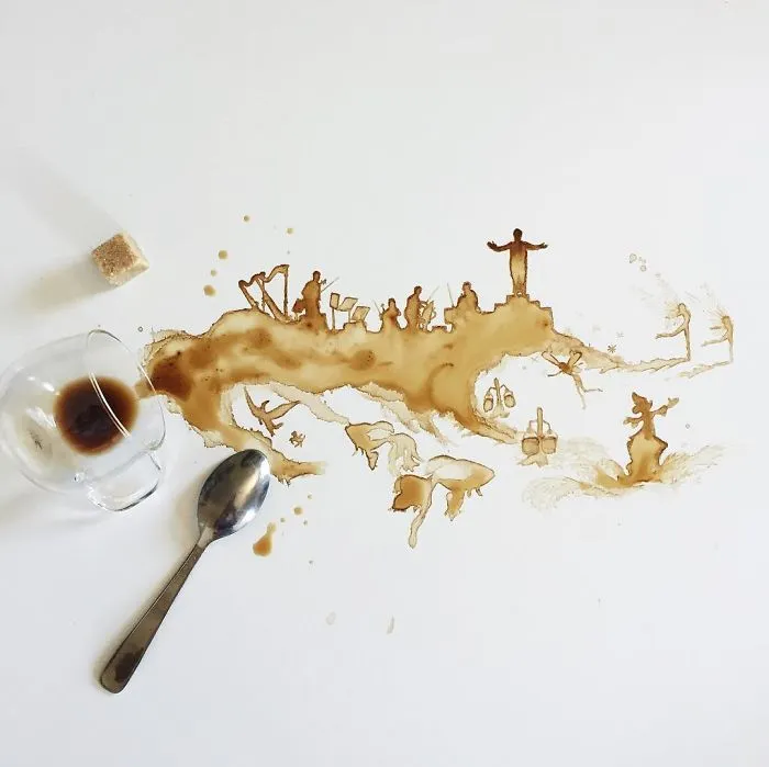 Coffee And Tea Turned Into Beautiful Art By Giulia Bernardelli