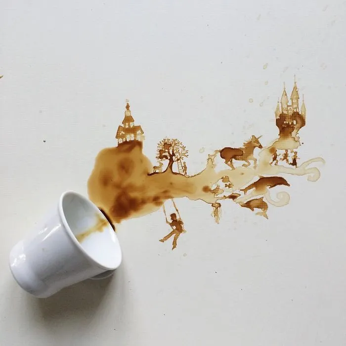 Coffee And Tea Turned Into Beautiful Art By Giulia Bernardelli