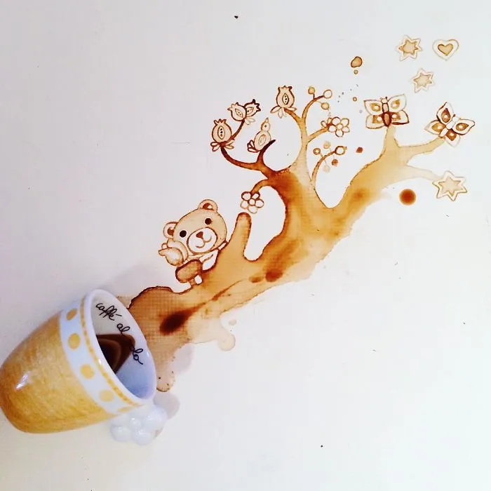 Coffee And Tea Turned Into Beautiful Art By Giulia Bernardelli