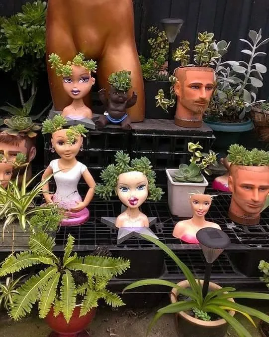 145 People Who Turned Old Dolls Into Planters And Scared The Hell Out Of Their Neighbors