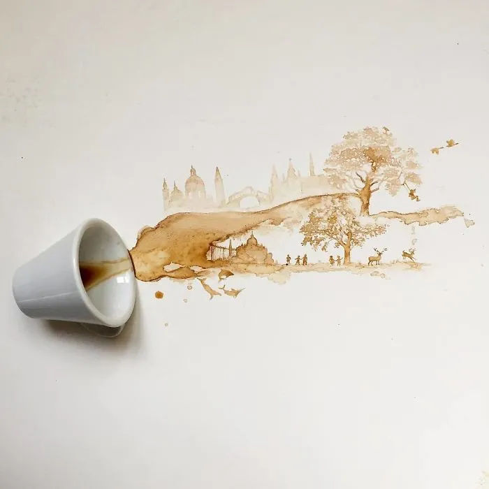 Coffee And Tea Turned Into Beautiful Art By Giulia Bernardelli