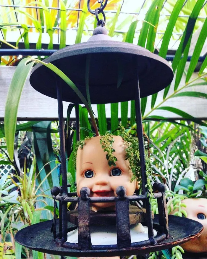 145 People Who Turned Old Dolls Into Planters And Scared The Hell Out Of Their Neighbors