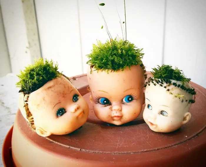 145 People Who Turned Old Dolls Into Planters And Scared The Hell Out Of Their Neighbors