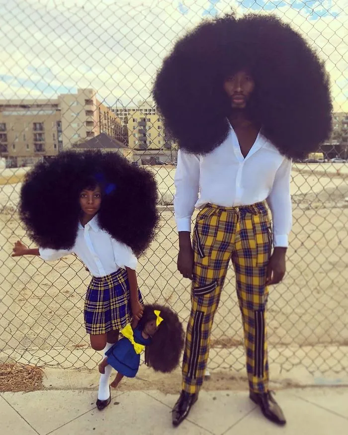 Father & Daughter Duo Takes Over The Internet With Their Natural Hairdos