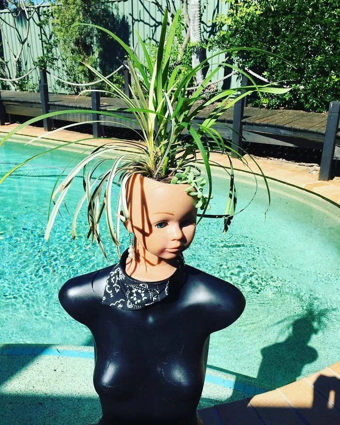 145 People Who Turned Old Dolls Into Planters And Scared The Hell Out Of Their Neighbors
