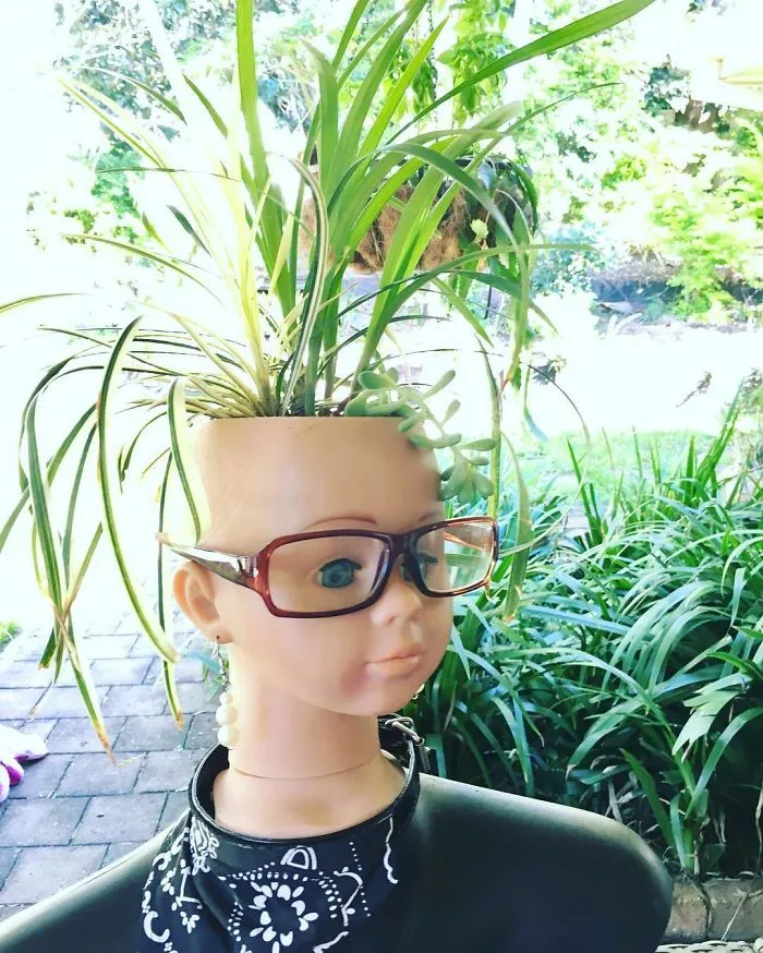 145 People Who Turned Old Dolls Into Planters And Scared The Hell Out Of Their Neighbors