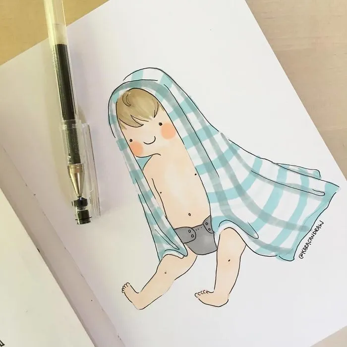 Snuggled Up In His Favourite Blankie