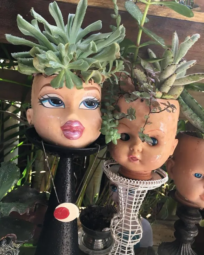 145 People Who Turned Old Dolls Into Planters And Scared The Hell Out Of Their Neighbors