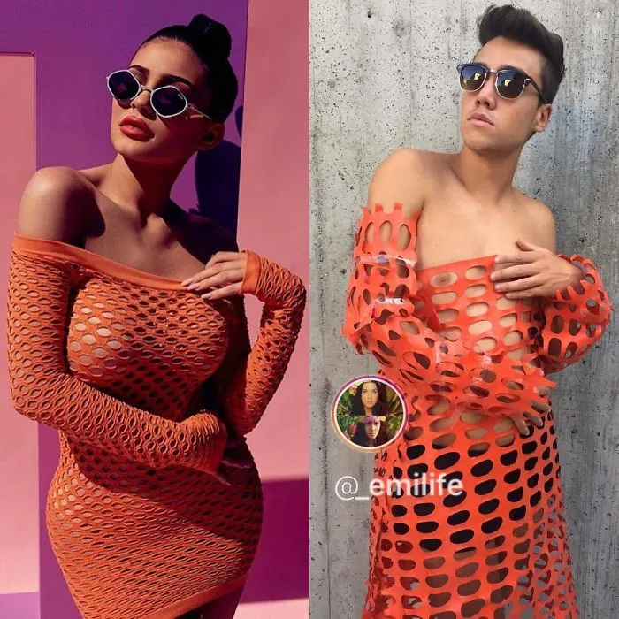 Este italiano triunfa en Instagram parodiando el look de los famosos con lo que encuentra por casa