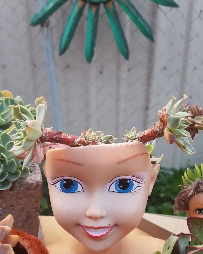 145 People Who Turned Old Dolls Into Planters And Scared The Hell Out Of Their Neighbors