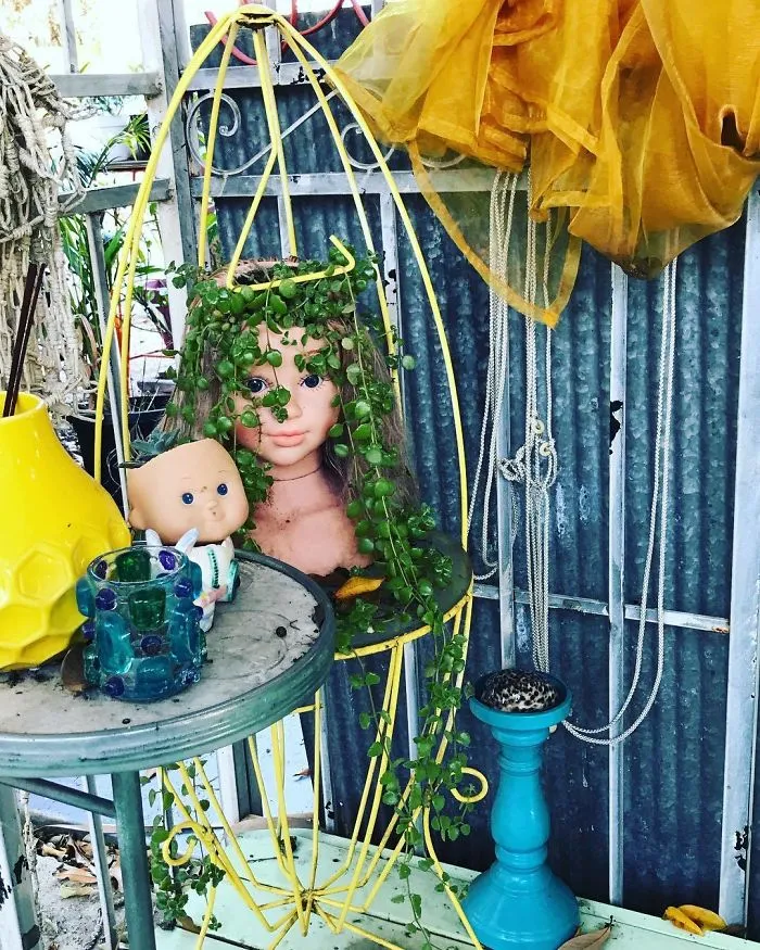 145 People Who Turned Old Dolls Into Planters And Scared The Hell Out Of Their Neighbors