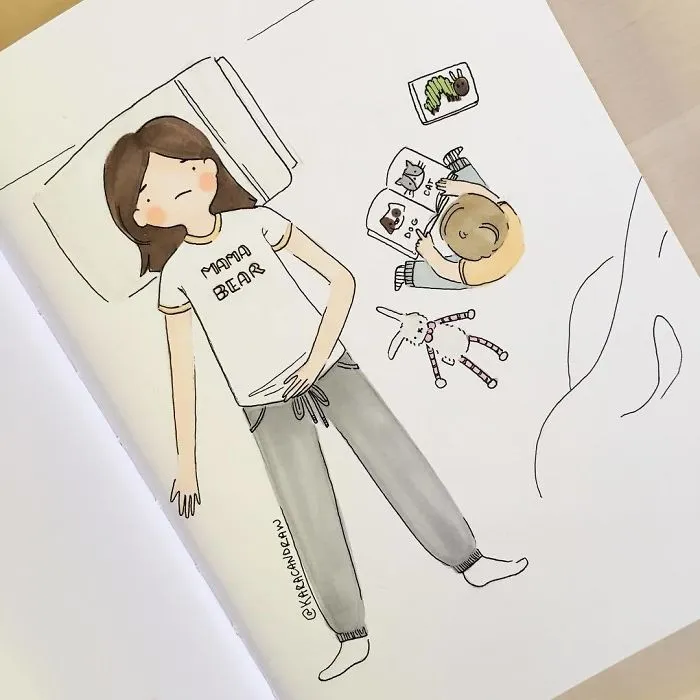 Ever Have One Of Those Days That Just Suck For No Particular Reason? I Like To Draw The Cute And Sweet Moments Of Motherhood, But It Is Definitely Not Always Like That. Some Days Are Really Hard And You Find Yourself Breaking Down On The Living Room Floor After You Finally Get Baby To Go Down To Sleep
