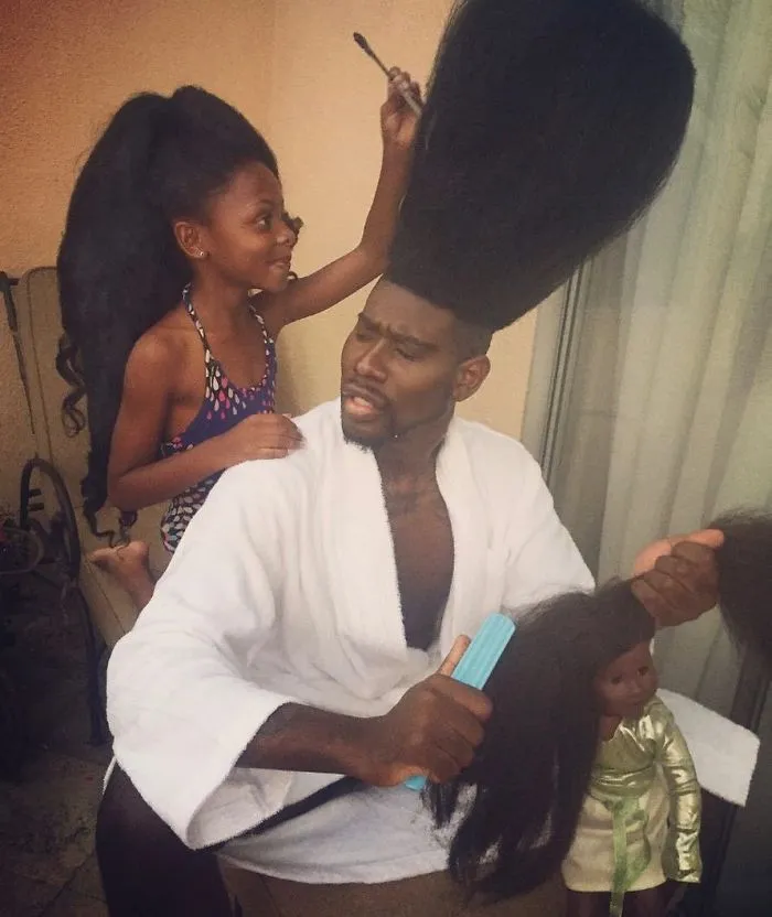Father & Daughter Duo Takes Over The Internet With Their Natural Hairdos