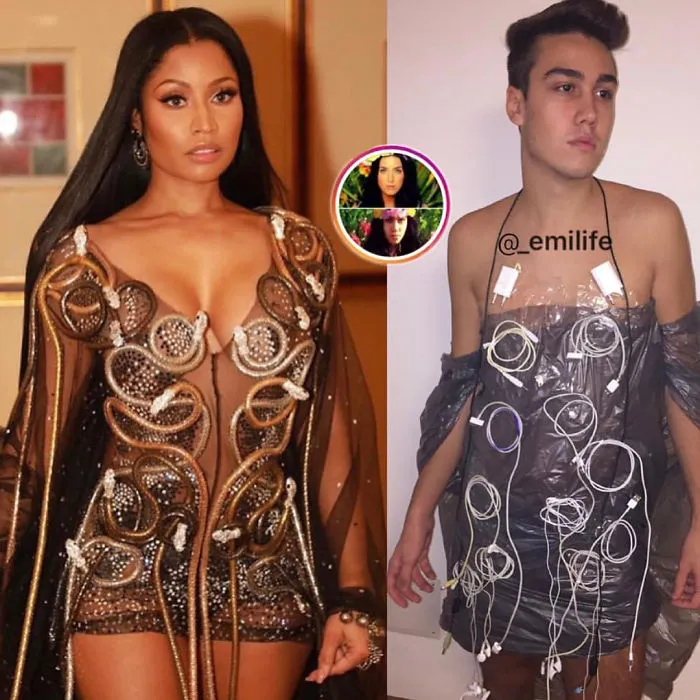 Este italiano triunfa en Instagram parodiando el look de los famosos con lo que encuentra por casa