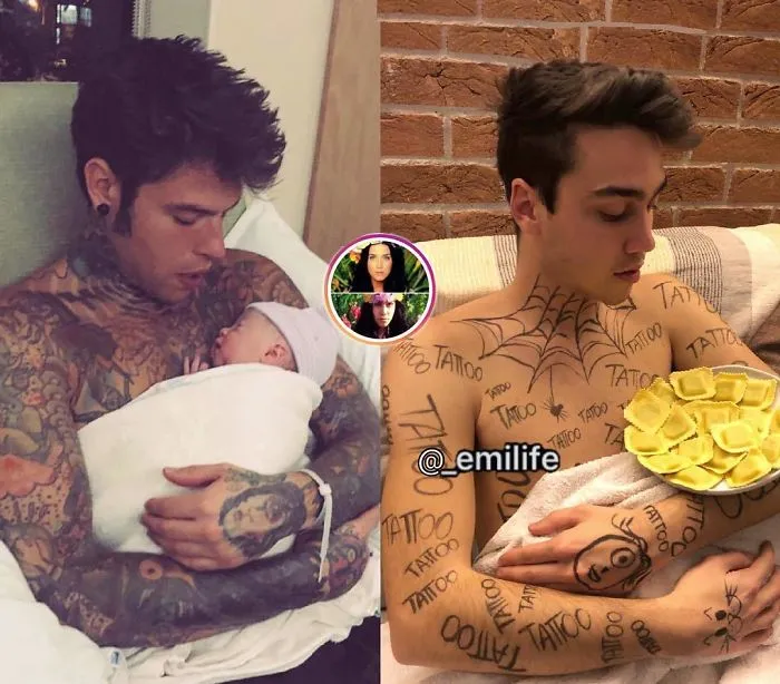 Este italiano triunfa en Instagram parodiando el look de los famosos con lo que encuentra por casa