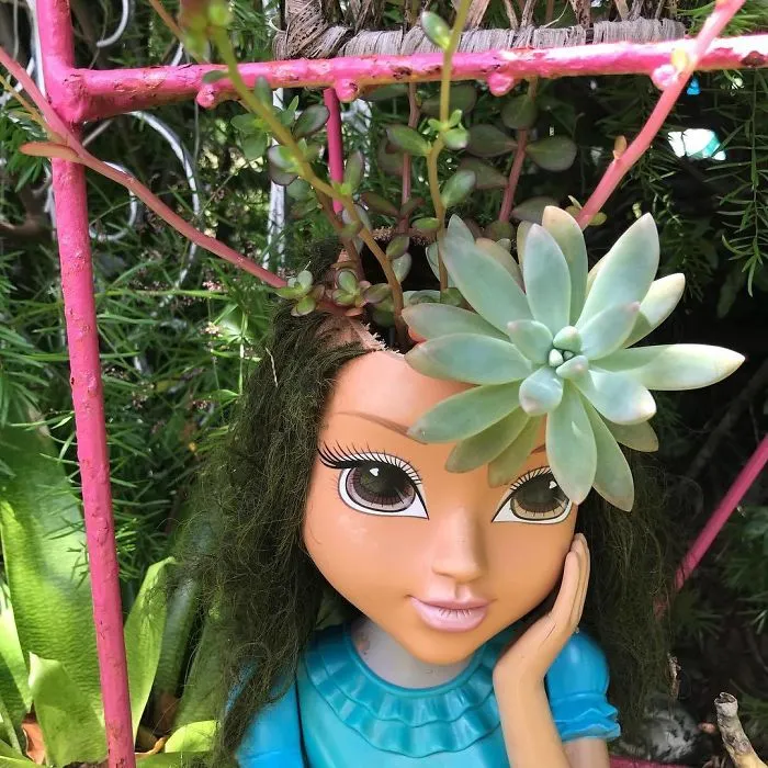 145 People Who Turned Old Dolls Into Planters And Scared The Hell Out Of Their Neighbors