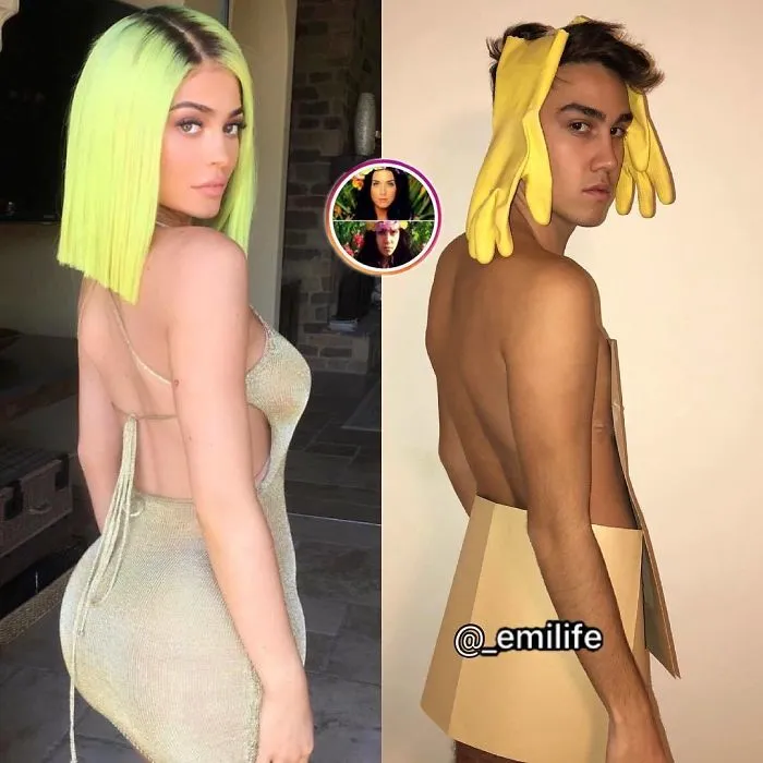 Este italiano triunfa en Instagram parodiando el look de los famosos con lo que encuentra por casa