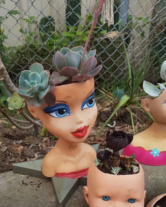 145 People Who Turned Old Dolls Into Planters And Scared The Hell Out Of Their Neighbors