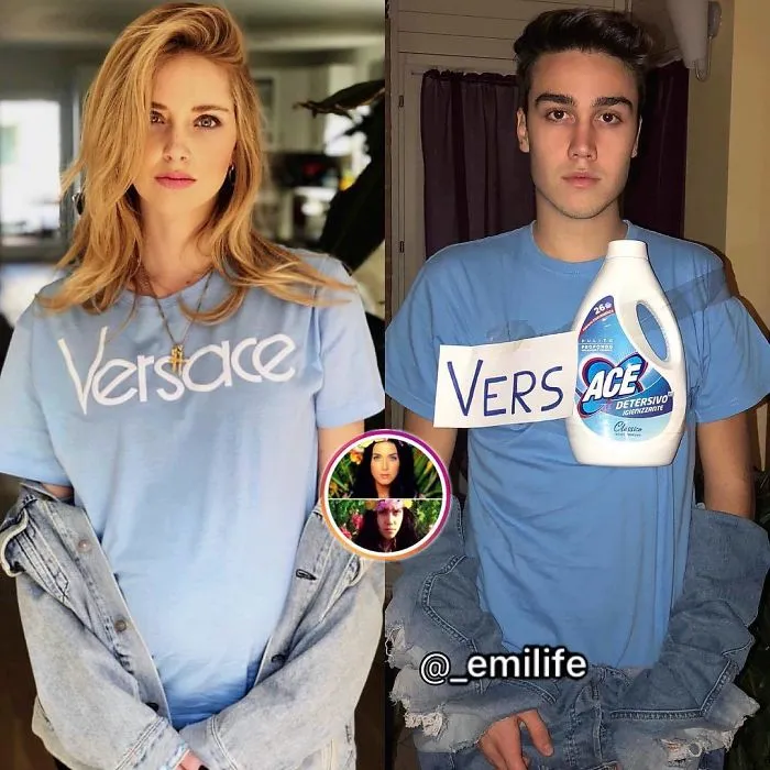 Este italiano triunfa en Instagram parodiando el look de los famosos con lo que encuentra por casa