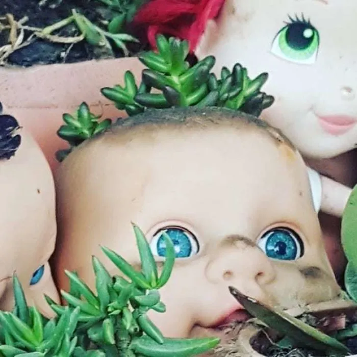 145 People Who Turned Old Dolls Into Planters And Scared The Hell Out Of Their Neighbors