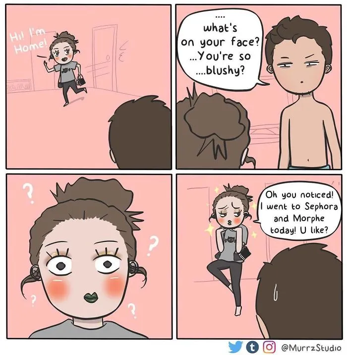 Artist Illustrates Everyday Life With Her Boyfriend And A Cat In 42 Funny Comics