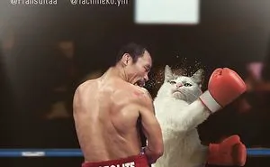 Cats Are Photoshopped Into Giant Cinematic Shots With Unbelievable Results