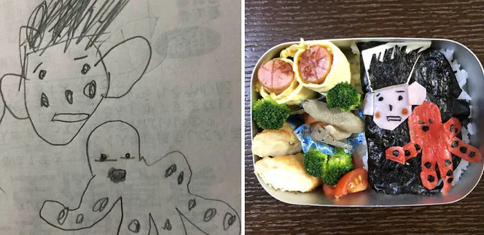 Japanese Dad Takes His Daughter's Drawings And Turns Them Into Adorable Meals
