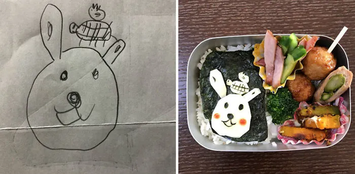 Japanese Dad Takes His Daughter's Drawings And Turns Them Into Adorable Meals