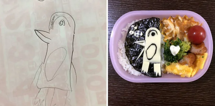 Japanese Dad Takes His Daughter's Drawings And Turns Them Into Adorable Meals