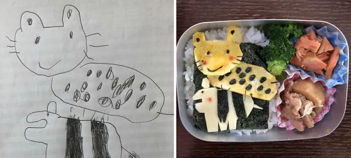 Japanese Dad Takes His Daughter's Drawings And Turns Them Into Adorable Meals