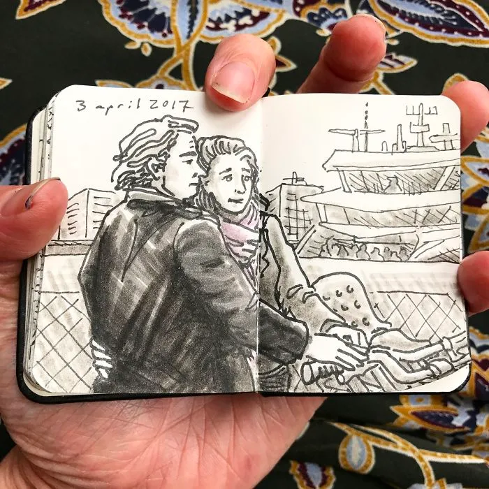 I Sketched Fellow Passengers On The Ferry In Amsterdam In A Tiny Sketchbook, Here's The Result (30 Pics)