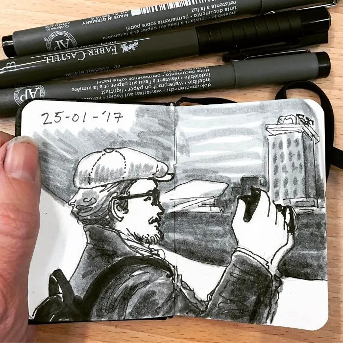 I Sketched Fellow Passengers On The Ferry In Amsterdam In A Tiny Sketchbook, Here's The Result (30 Pics)