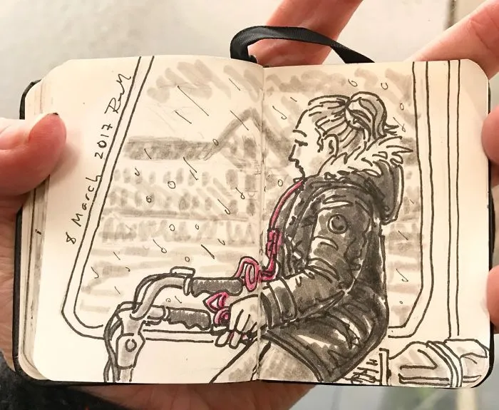 I Sketched Fellow Passengers On The Ferry In Amsterdam In A Tiny Sketchbook, Here's The Result (30 Pics)