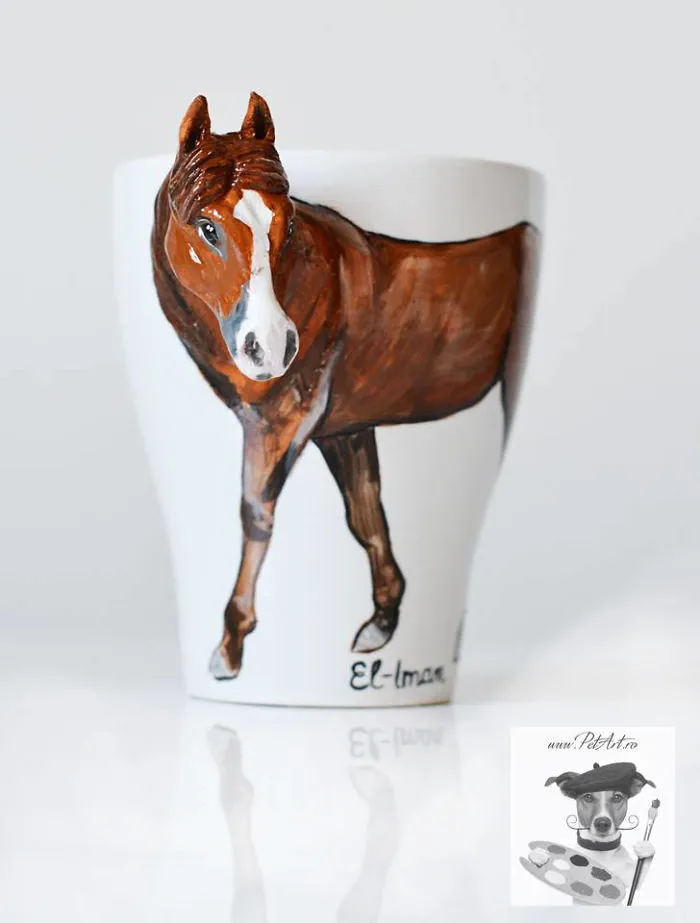 I Create 3D Sculptures Of People's Pets On Mugs Completely By Hand