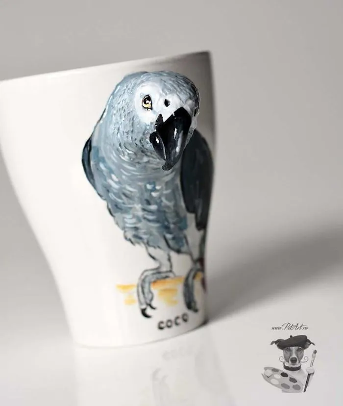 I Create 3D Sculptures Of People's Pets On Mugs Completely By Hand
