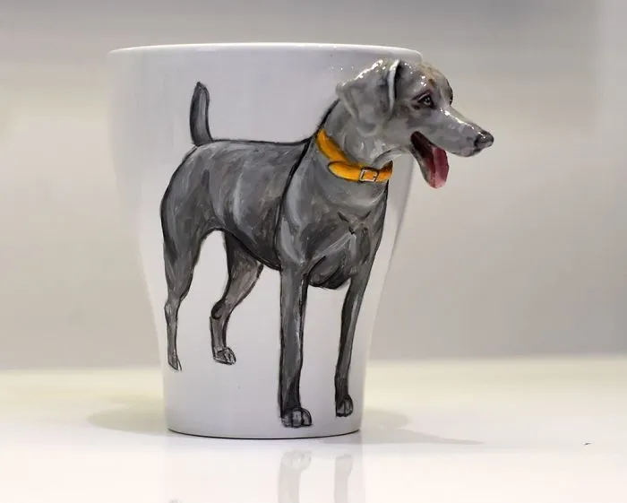 I Create 3D Sculptures Of People's Pets On Mugs Completely By Hand