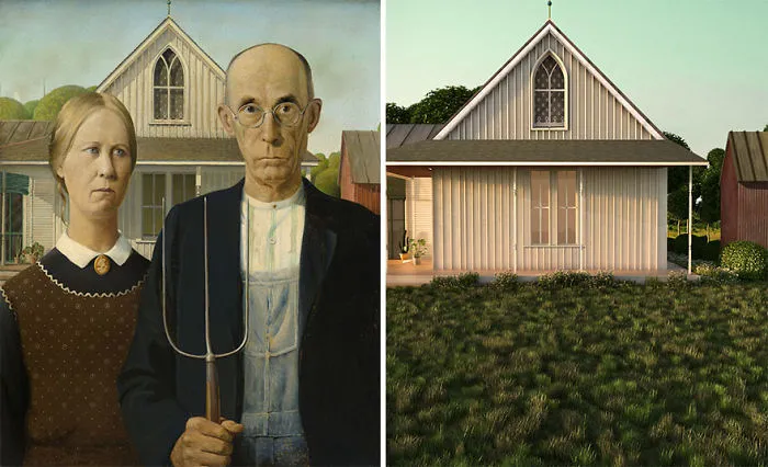 American Gothic By Grant Wood
