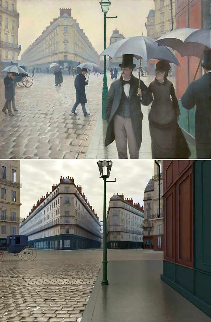 Paris Street; Rainy Day By Gustave Caillebotte