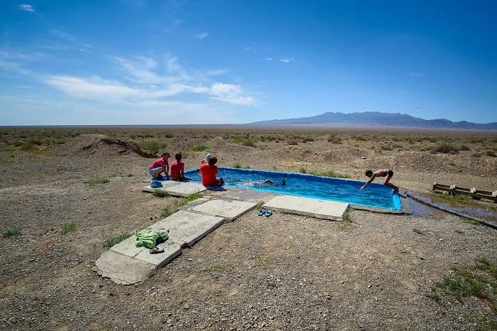 A Local Ranger That I Stayed With During One Of My Trips Built This Swimming Pool For His Family In A Middle Of A Desert