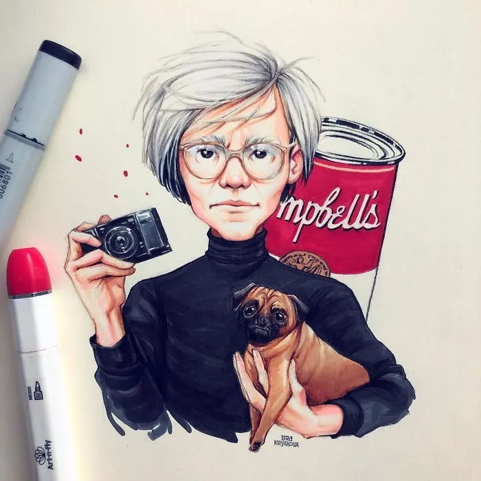 Russian Artist Continues Drawing Celebrities As Adorable Cartoon Characters