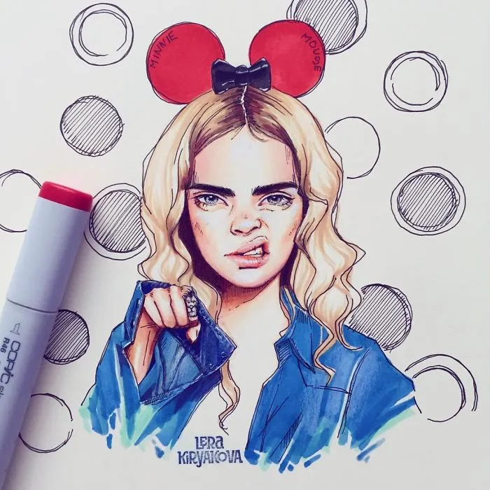 Russian Artist Continues Drawing Celebrities As Adorable Cartoon Characters